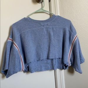 Red white and blue cropped tee